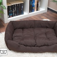 Tierbett-Hundebett-Katzenbett-Tierkissen-Slim-S-Braun-0-0