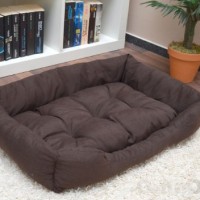 Tierbett-Hundebett-Katzenbett-Tierkissen-Slim-S-Braun-0-1