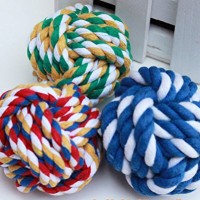 Case-Square-TM-Dog-Chew-Toy-Hundespielzeug-Puppy-Chewing-Toy-Cotton-Knotted-Ball-Random-Color-0