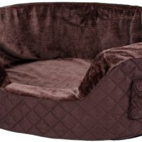 Knuffelwuff-Hundebett-aus-5cm-Schaumstoff-M-L-80-x-60cm-Braun-0-1