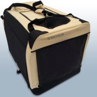 Faltbare-Hunde-Transportbox-Auto-Transportbox-XL-Schwarz-Beige-0-0