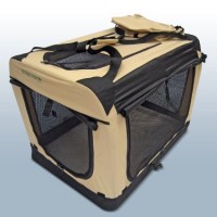 Faltbare-Hunde-Transportbox-Auto-Transportbox-XL-Schwarz-Beige-0-1