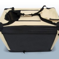 Faltbare-Hunde-Transportbox-Auto-Transportbox-XL-Schwarz-Beige-0-2