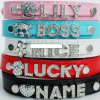 HUNDEHALSBAND-mit-NAME-STRASS-BUCHSTABEN-HALSBAND-HUND-Katzenhalsband-Tier-Namen-ROT-XS-0