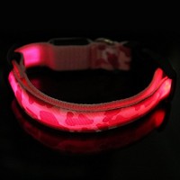 Hunde-Halsband-IDACA-Rosa-LED-Hunde-Halsband-Rosa-Tarnung-ML-35CM-50CM-0