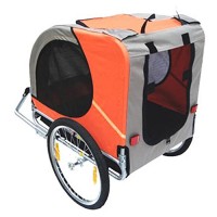 Hundeanhnger-Fahrrad-Hundefahrradanhnger-orange-schwarz-mit-Sicherheits-Drehkupplung-0-1