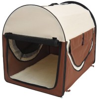 Hundebox-faltbare-Hundetransportbox-Transportbox-fr-Tier-2-Farben-5-Gren-L-70x51x59-cm-kaffeebraun-creme-0-1