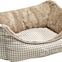 Hundesofa-Astana-60-x-45-cm-Karo-braun-mit-Plsch-0