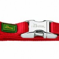 Hunter-43515-Halsung-fr-Hunde-Vario-Basic-ALU-Strong-M-40-55-cm-Nylon-rot-0