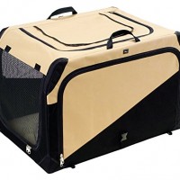 Hunter-Hunde-Nylon-Falt-Transportbox-SchwarzBeige-Hundetransportbox-Katzentransportbox-Hundebox-S-XL-0-0