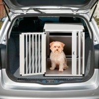 PKW-Alu-Auto-Hundebox-Alu-Autobox-Hundebox-Aluminium-Transportbox-Hundekfig-Hundegitter-Sicherheitsbox-frs-Auto-0-2