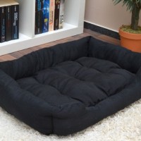 Tierbett-Hundebett-Katzenbett-Tierkissen-Slim-M-Schwarz-0-1